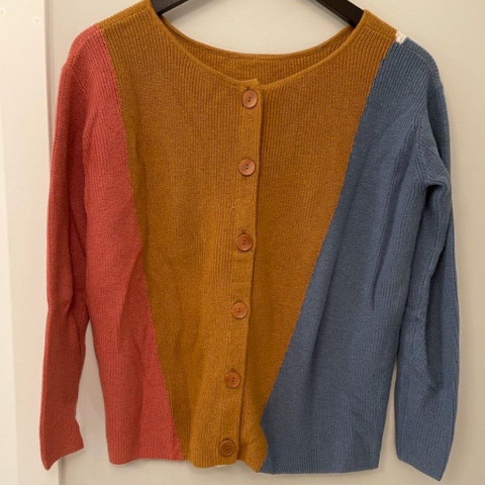 Sezane Multi-Color Button Back Sweater - image 2